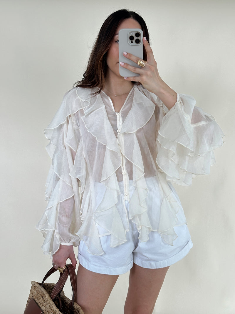 Tabby Ruffle Top