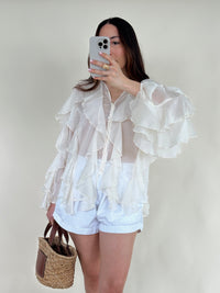 Tabby Ruffle Top