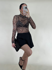 Erin Leopard Mesh Top