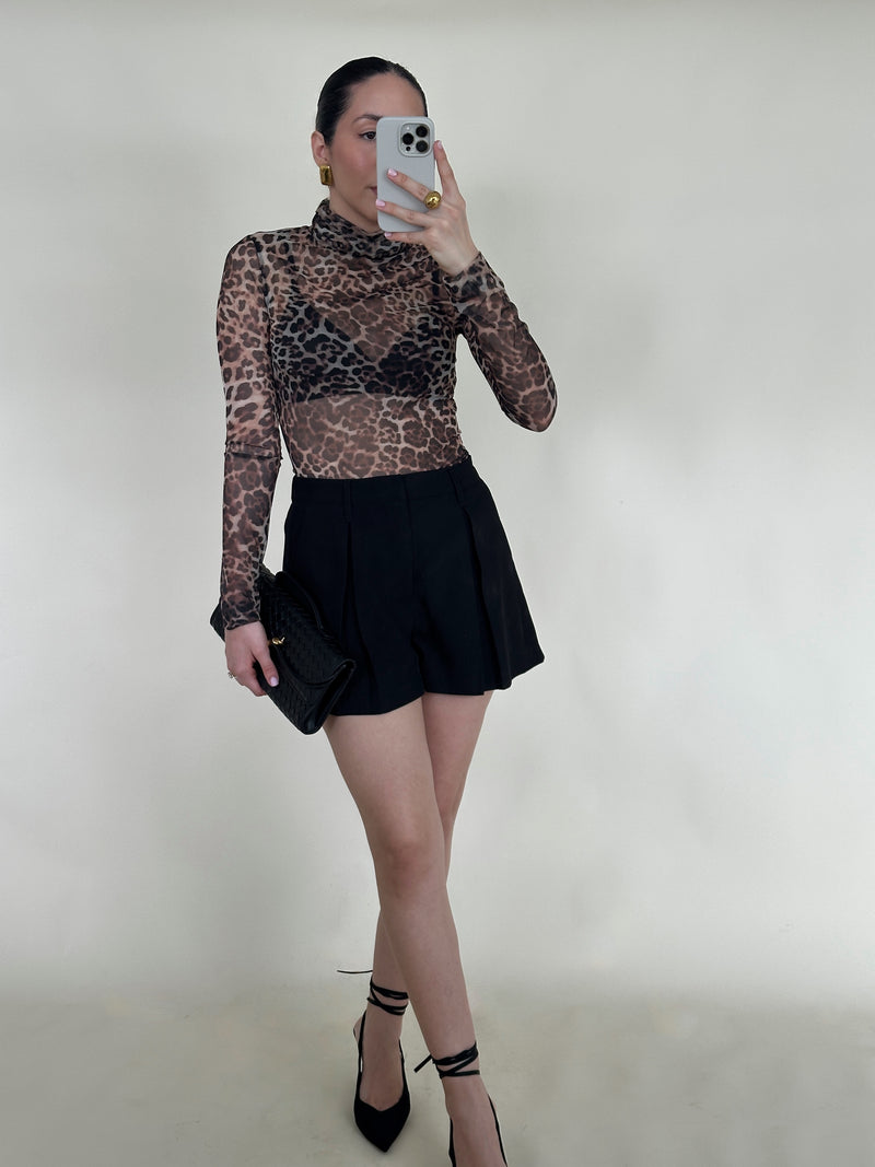 Erin Leopard Mesh Top