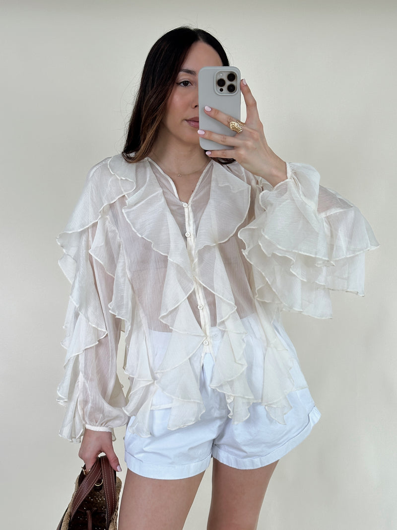 Tabby Ruffle Top