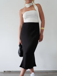 Jolene Satin Midi Skirt