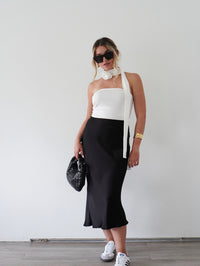 Jolene Satin Midi Skirt